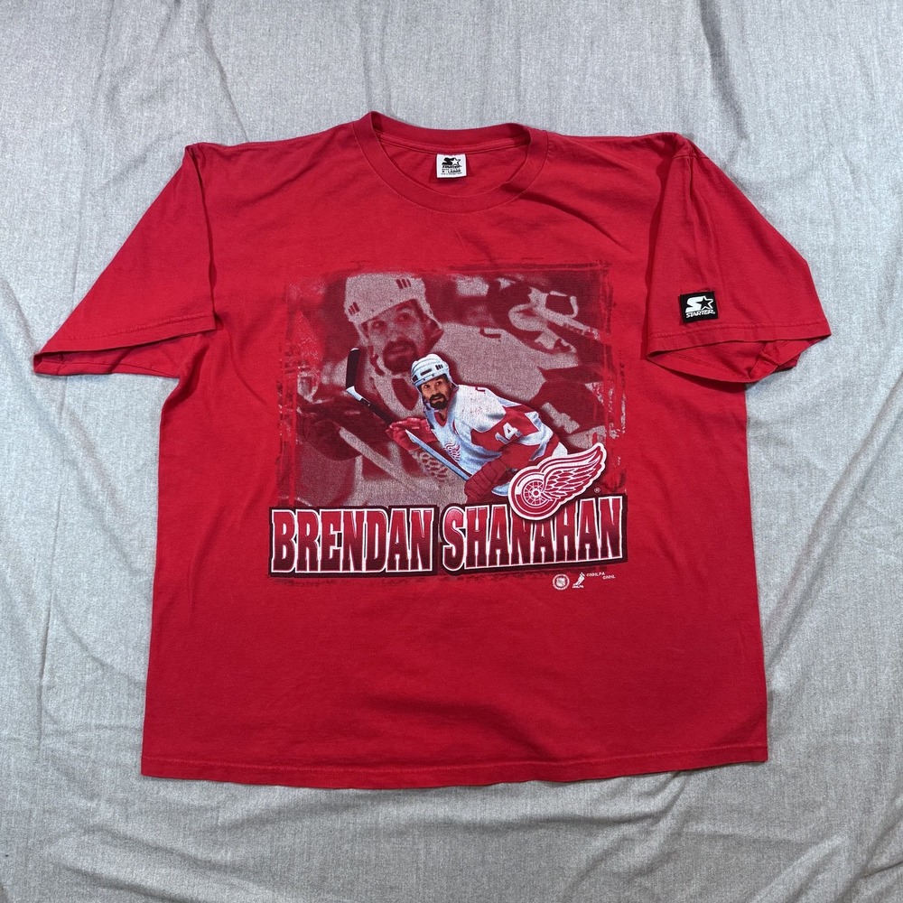 Vintage Detroit‎ Red Wings Shirt Mens XL NHL Hockey Brendan Shanahan Starter 90s